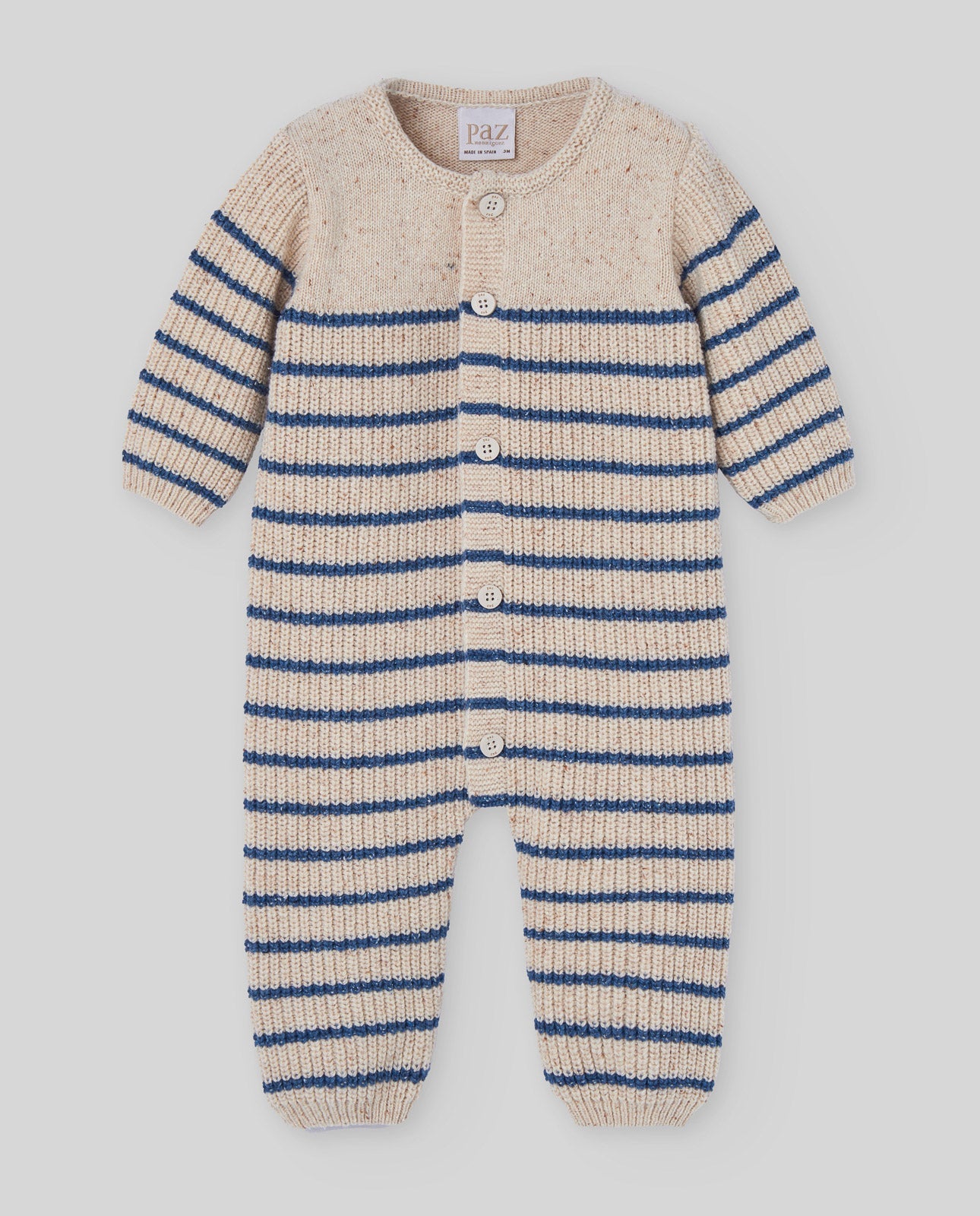 PELELE S/PIE ABIERTO POR DELANTE RAYAS "NOGAL"