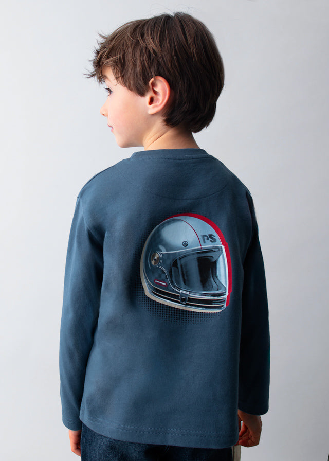 Camiseta manga larga "Race Track" Acero Mayoral