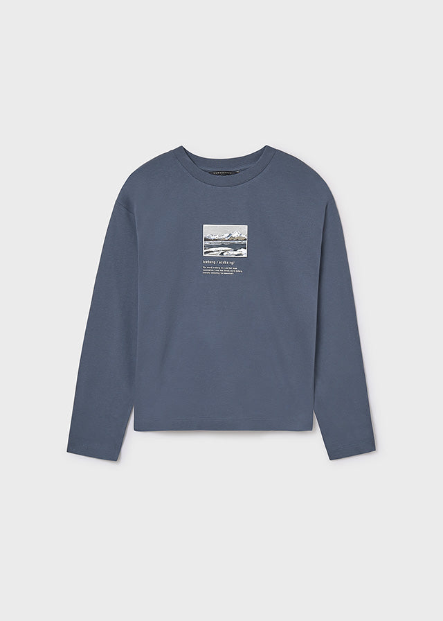 Camiseta manga larga "Iceberg" Acero Mayoral