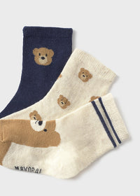 Set 3 Calcetines Fantasia Azul Mayoral