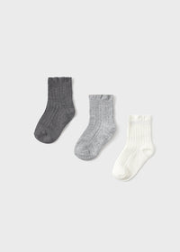 Set 3 Calcetines Canale Plata Vig Mayoral