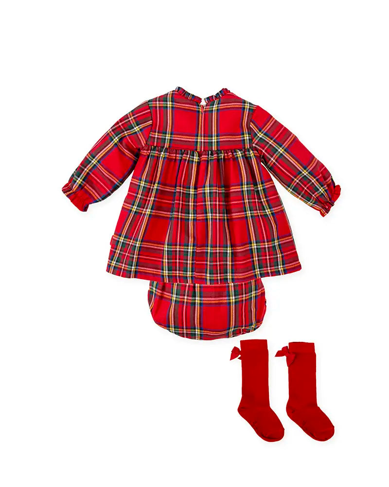 Vestido con braguita y calcetines ROJO TUTTO PICCOLO