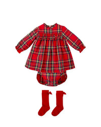 Vestido con braguita y calcetines ROJO TUTTO PICCOLO