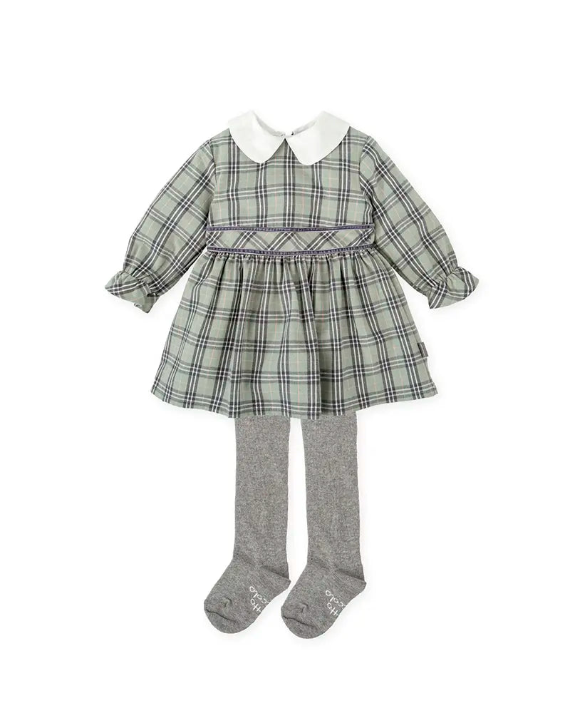 Vestido con leotardos GRIS TUTTO PICCOLO