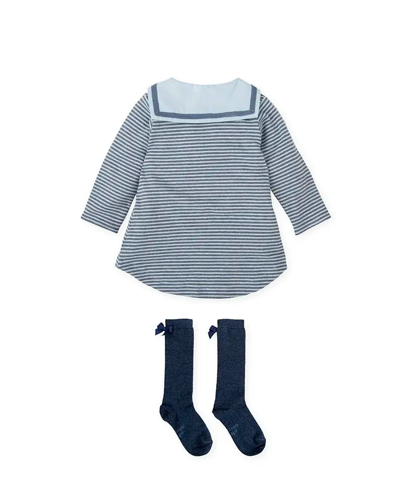 Vestido con calcetines AZUL MARINO TUTTO PICCOLO