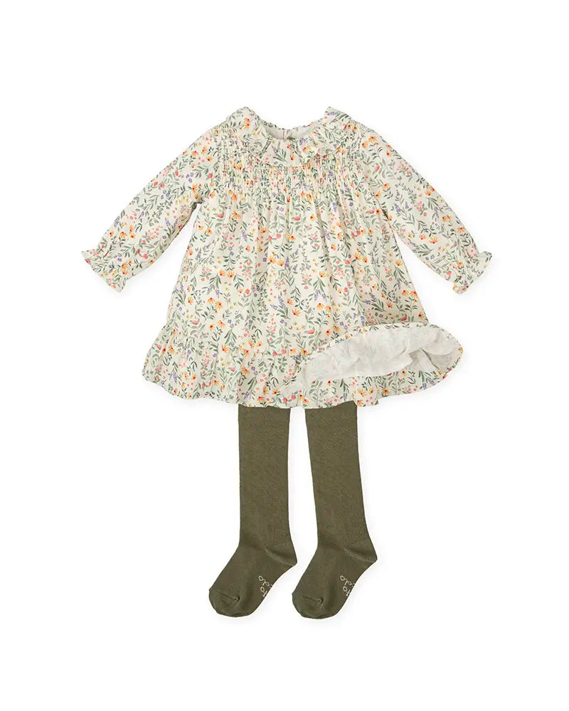 Vestido con leotardos MOSTAZA TUTTO PICCOLO