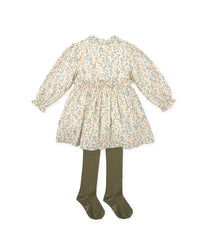 Vestido con leotardos MOSTAZA TUTTO PICCOLO