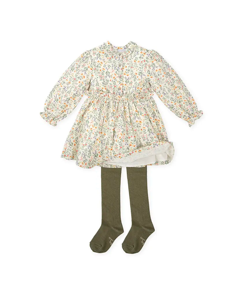 Vestido con leotardos MOSTAZA TUTTO PICCOLO