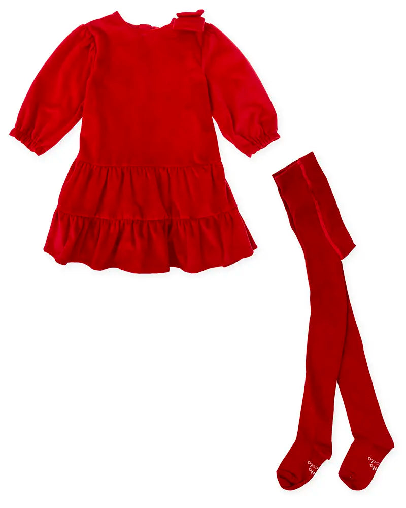 Vestido con leotardos ROJO TUTTO PICCOLO