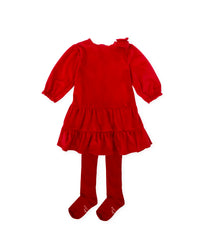 Vestido con leotardos ROJO TUTTO PICCOLO
