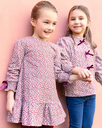 Vestido con leotardos GRANATE TUTTO PICCOLO