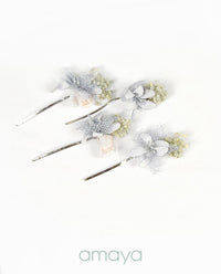 Horquillas comunion verde agua amaya