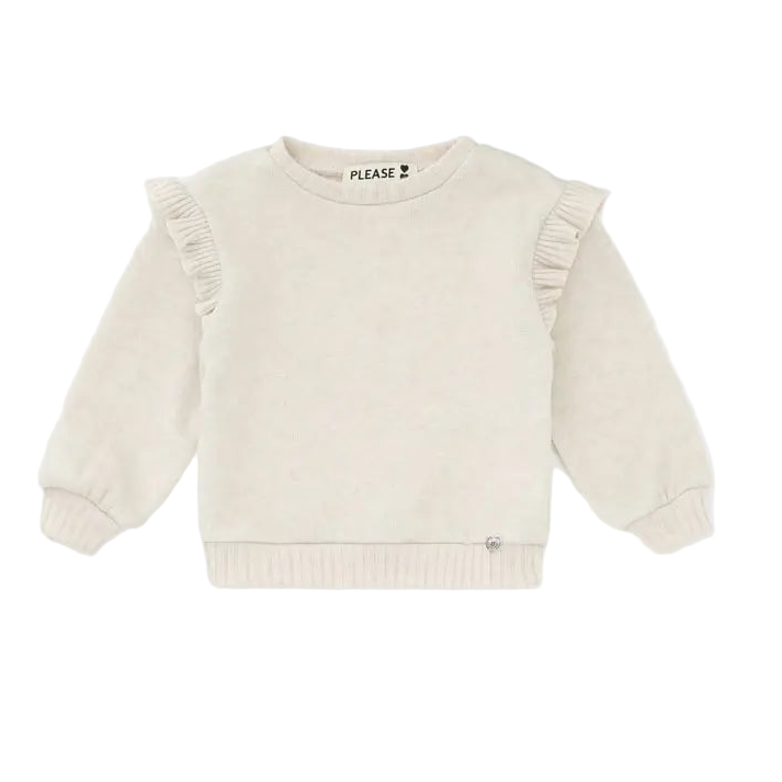 Sudadera de punto con cuello redondo Please