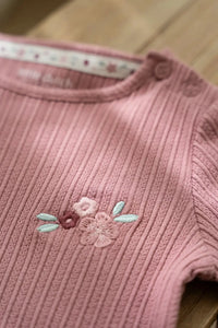 Camiseta manga larga canalé Rosado - Little Dutch