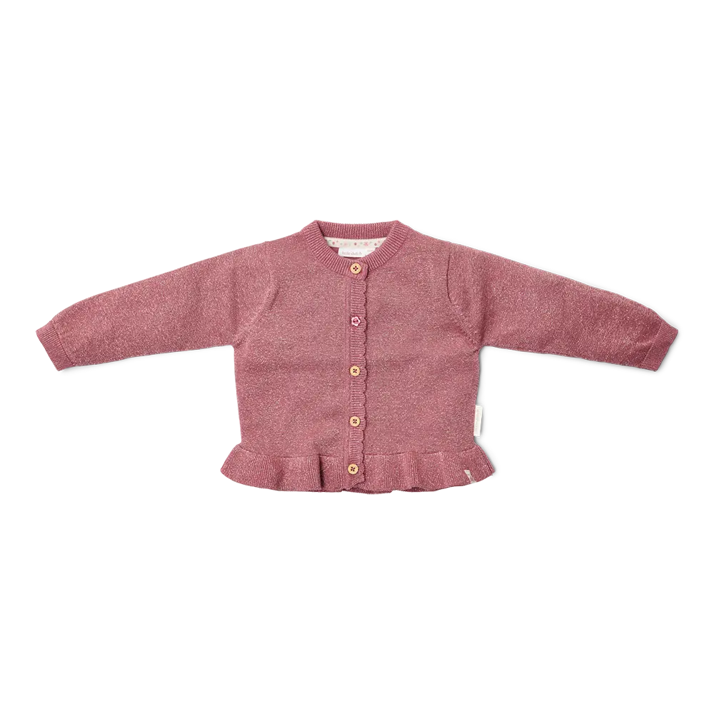 Cardigan de punto fiesta Rosado - Little Dutch