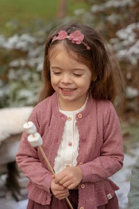 Cardigan de punto fiesta Rosado - Little Dutch