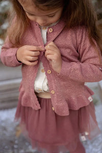Cardigan de punto fiesta Rosado - Little Dutch
