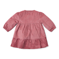 Vestido pana manga larga Rosado - Little Dutch