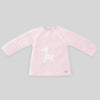 CONJUNTO BEBE 3 PIEZAS CON GORRITO ROSA  PAZ RODRIGUEZ