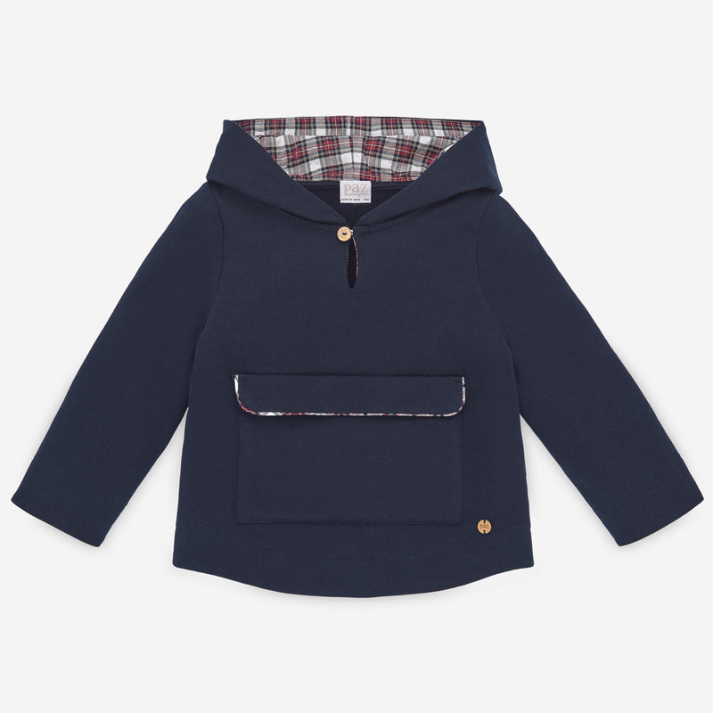 Sudadera combinado cuadros Paz Rodriguez