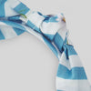 Diadema rayas azul y blanca estampado margaritas. Paz Rodriguez