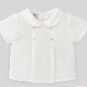 CONJUNTO CEREMONIA BEBE. COLOR MARFIL. PAZ RODRIGUEZ
