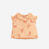 Camiseta de algodón orgánico con cuello volante Play Up