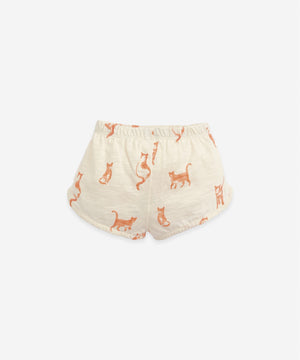 Pantalón corto de algodón orgánico con estampado Play Up