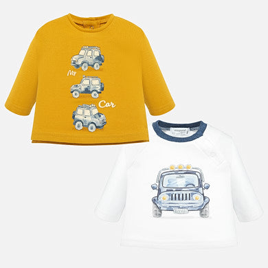 Set Camisetas manga larga estampada bebé niño