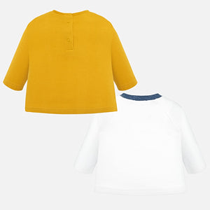 Set Camisetas manga larga estampada bebé niño