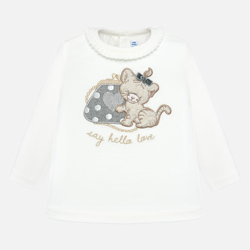 Camiseta manga larga tigre bebé niña