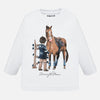 Camiseta manga larga caballo bebé niño