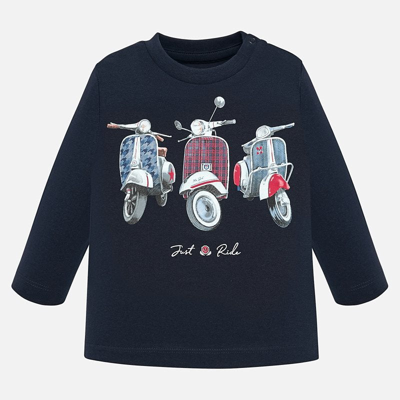 Camiseta manga larga motos bebé niño