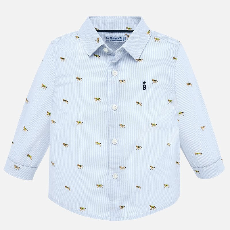 Camisa manga larga caballos bebé niño