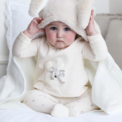 Conjunto polaina aplique bebé