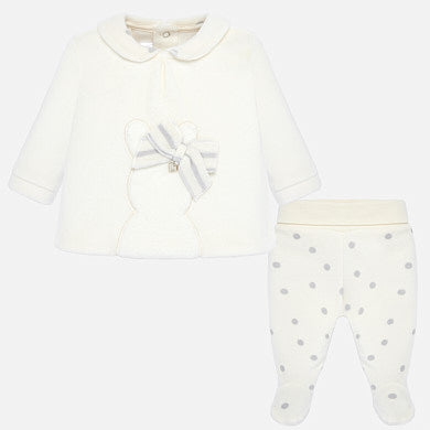 Conjunto polaina aplique bebé
