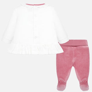 Conjunto polaina volante bebé