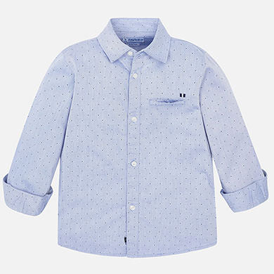 Camisa manga larga mini estampada niño