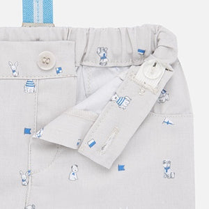 Conjunto camisa y pantalón corto tirantes bebé recién nacido Mayoral