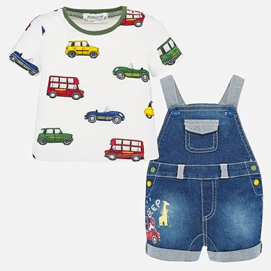Próximamente Conjunto camiseta y peto vaquero bebé recién nacido Mayoral