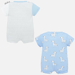 Set pijamas cortos cebra bebé recién nacido Mayoral