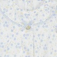VESTIDO TELA FLORES AZULES PANGASA