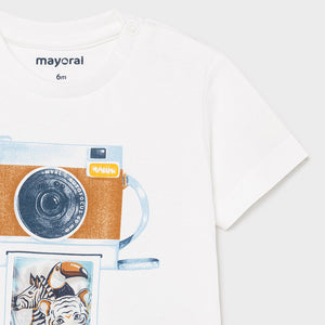 Camiseta PLAY WITH estampado lenticular bebé niño. Mayoral