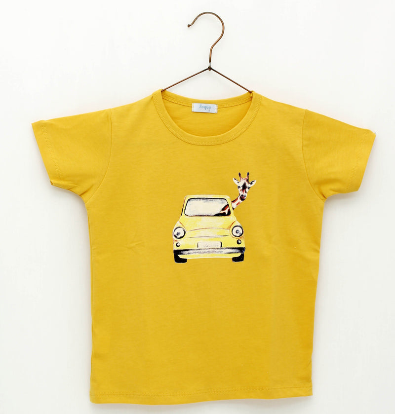 CAMISETA ESTAMPADO JIRAFA COCHE FOQUE V21