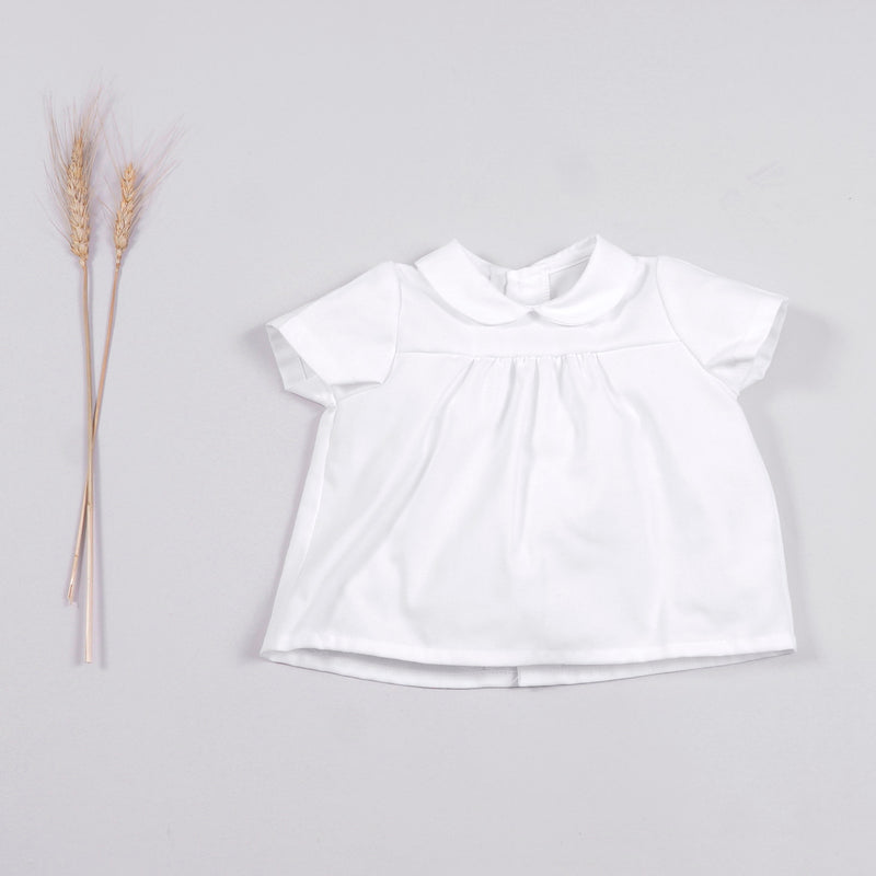 BLUSA CUELLO BEBE FILO BLANCO PANGASA