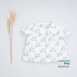 BLUSA JUNGLA CUELLO BEBE VERDE MINT PANGASA