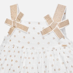 Vestido lunares con braguita bebé niña