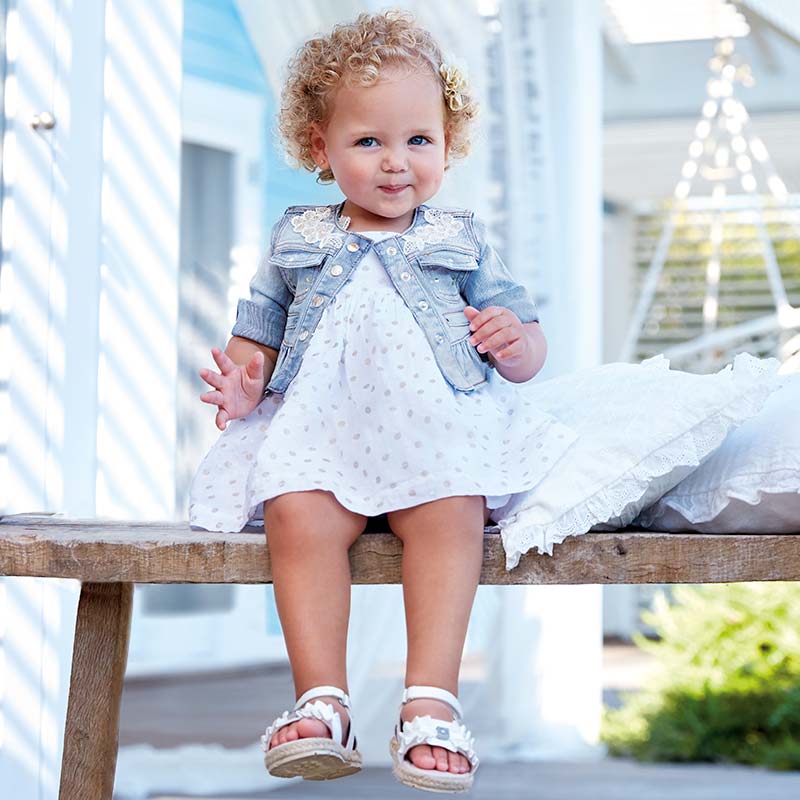 Vestido lunares con braguita bebé niña