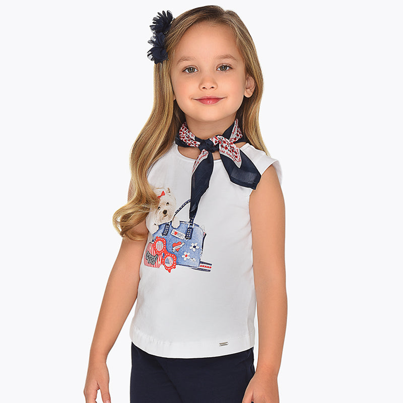 Camiseta tirantes con pañuelo niña