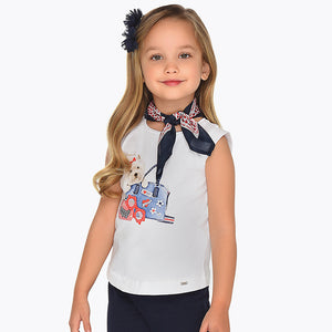 Camiseta tirantes con pañuelo niña
